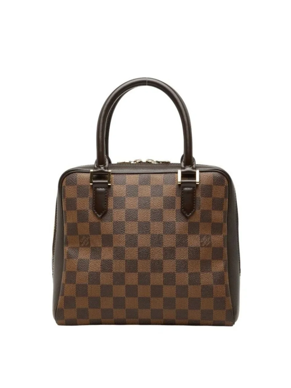Louis Vuitton Damier Brera Handbag Brown Leather